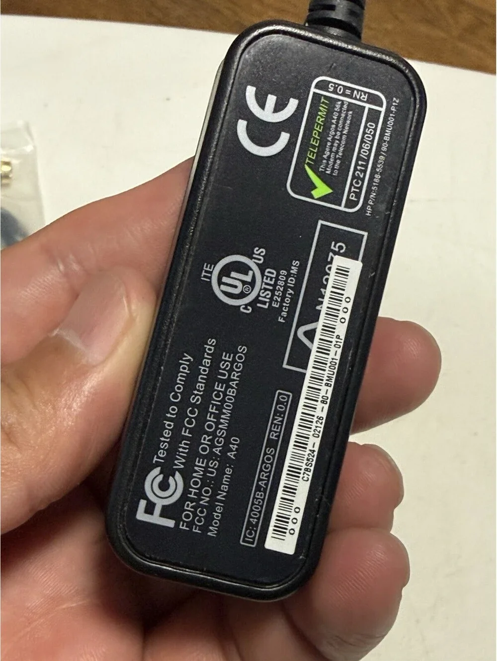 Genuine HP (A40)Black USB to LAN Adapter Dongle Only